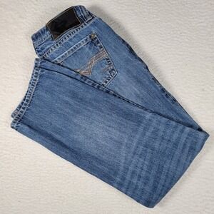 Rock & Roll Cowboy Revolver Straight Leg Jeans Mens 32x32 Blue Medium Wash